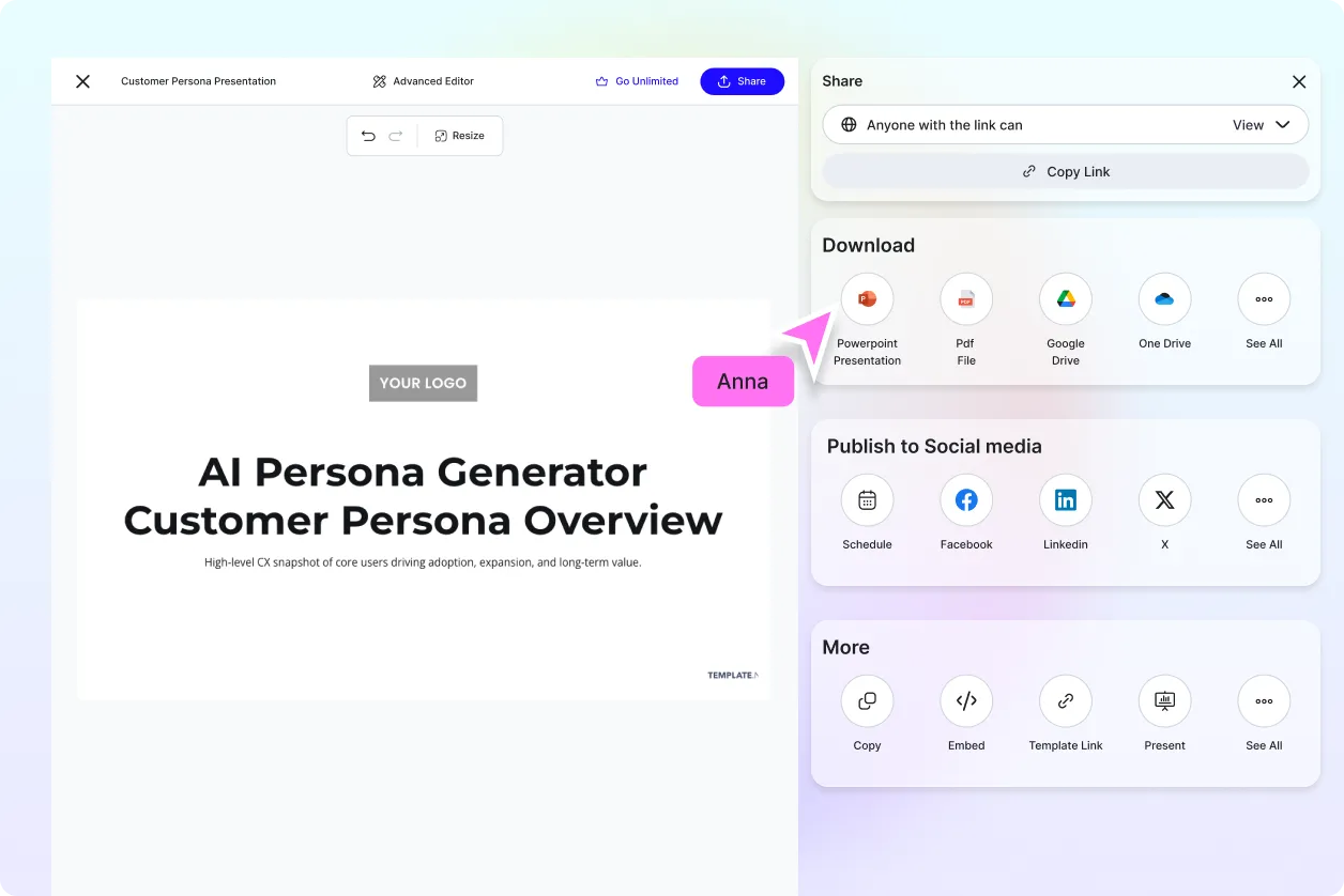  Free AI Customer Persona Presentation Generator, AI Customer Persona Presentation Maker Online [ No Signup ]